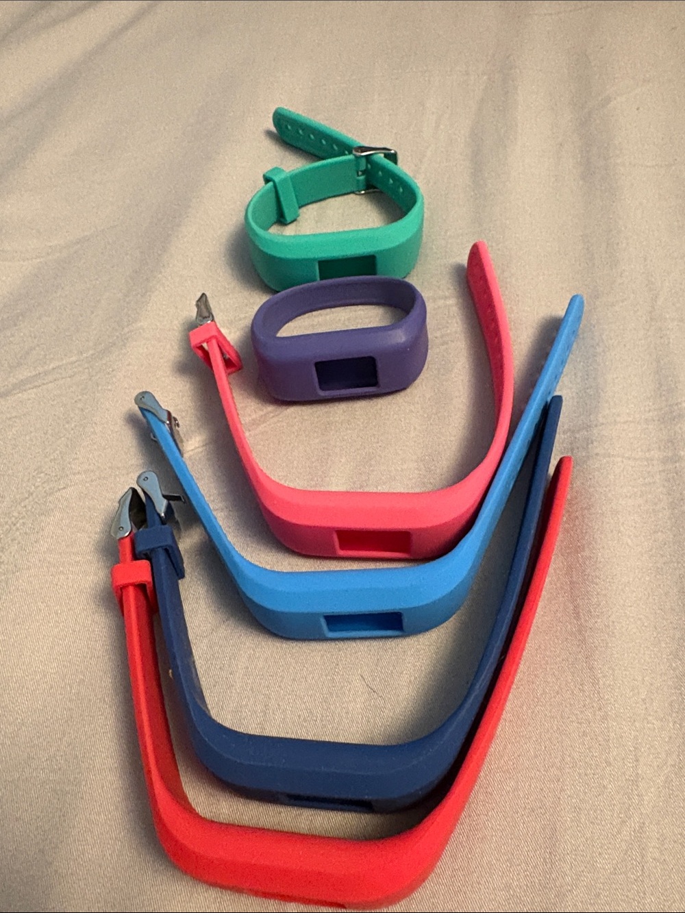 Colorful Silicone Fitness Tracker Bands - Mixed Colors